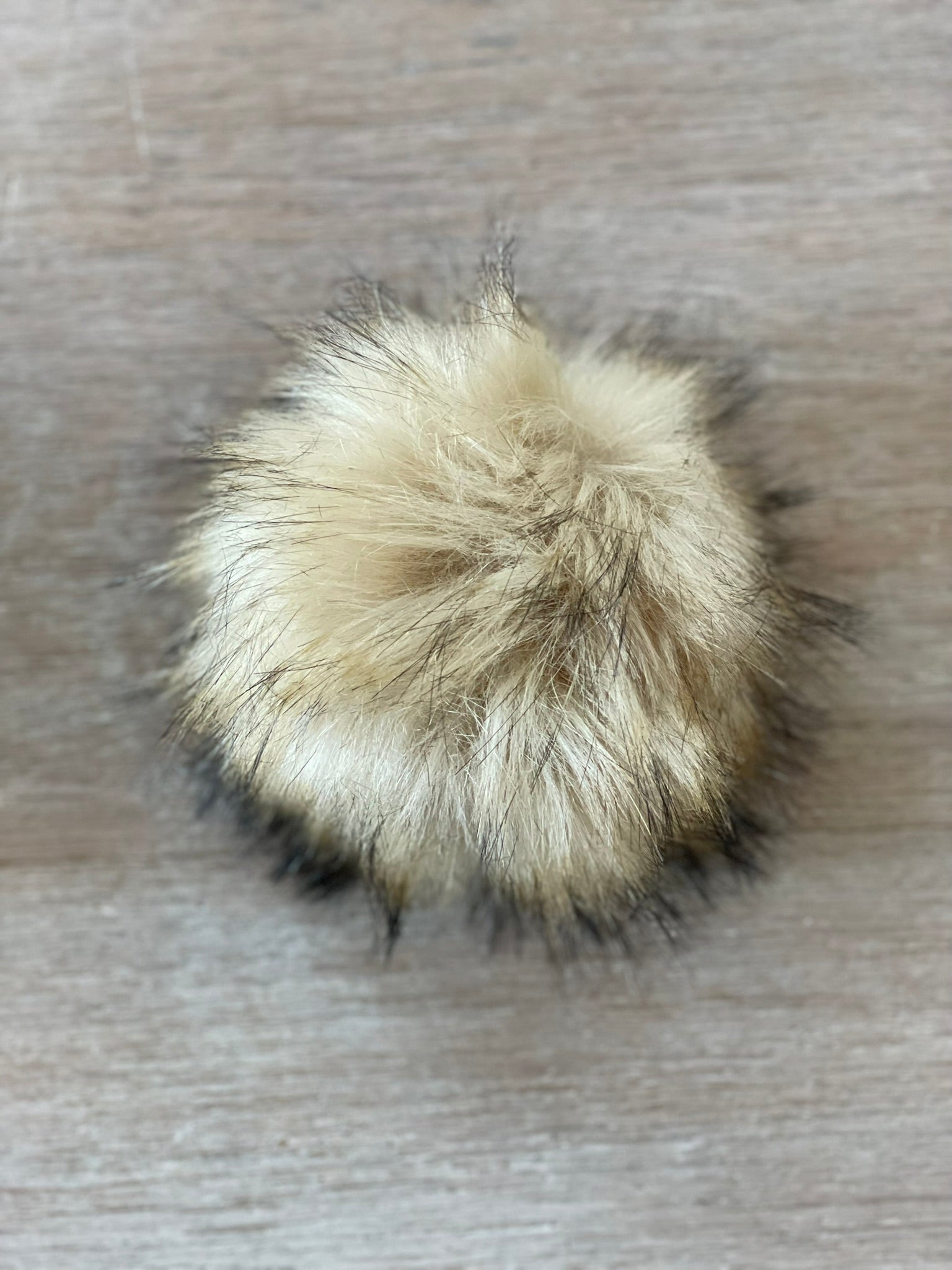Handmade faux fur pompom