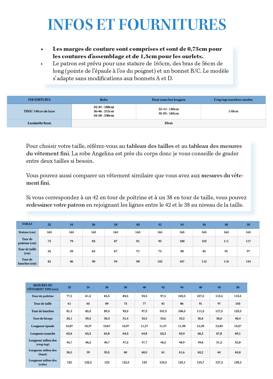 PDF Pattern - Angelina Dress and Top - Atelier Bernie