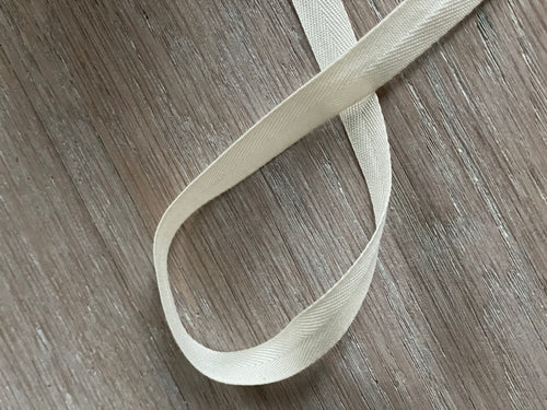 Chevron Cotton Ribbon - Ivory