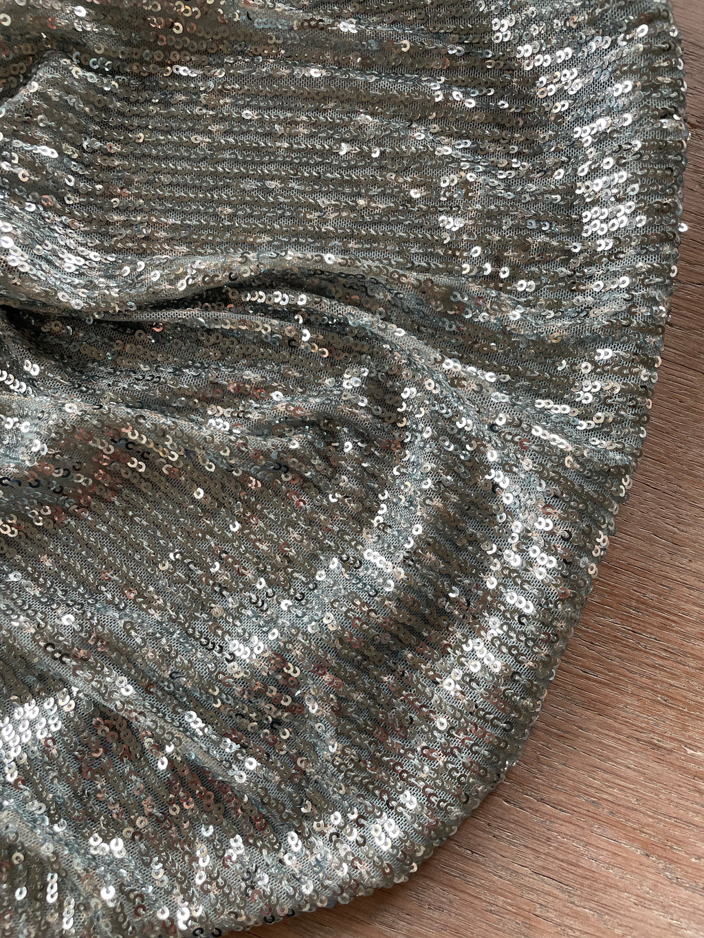 Sequin souple argent - Imprimé Glacier