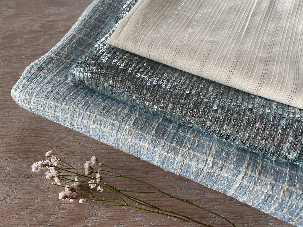 Sequin souple argent - Imprimé Glacier