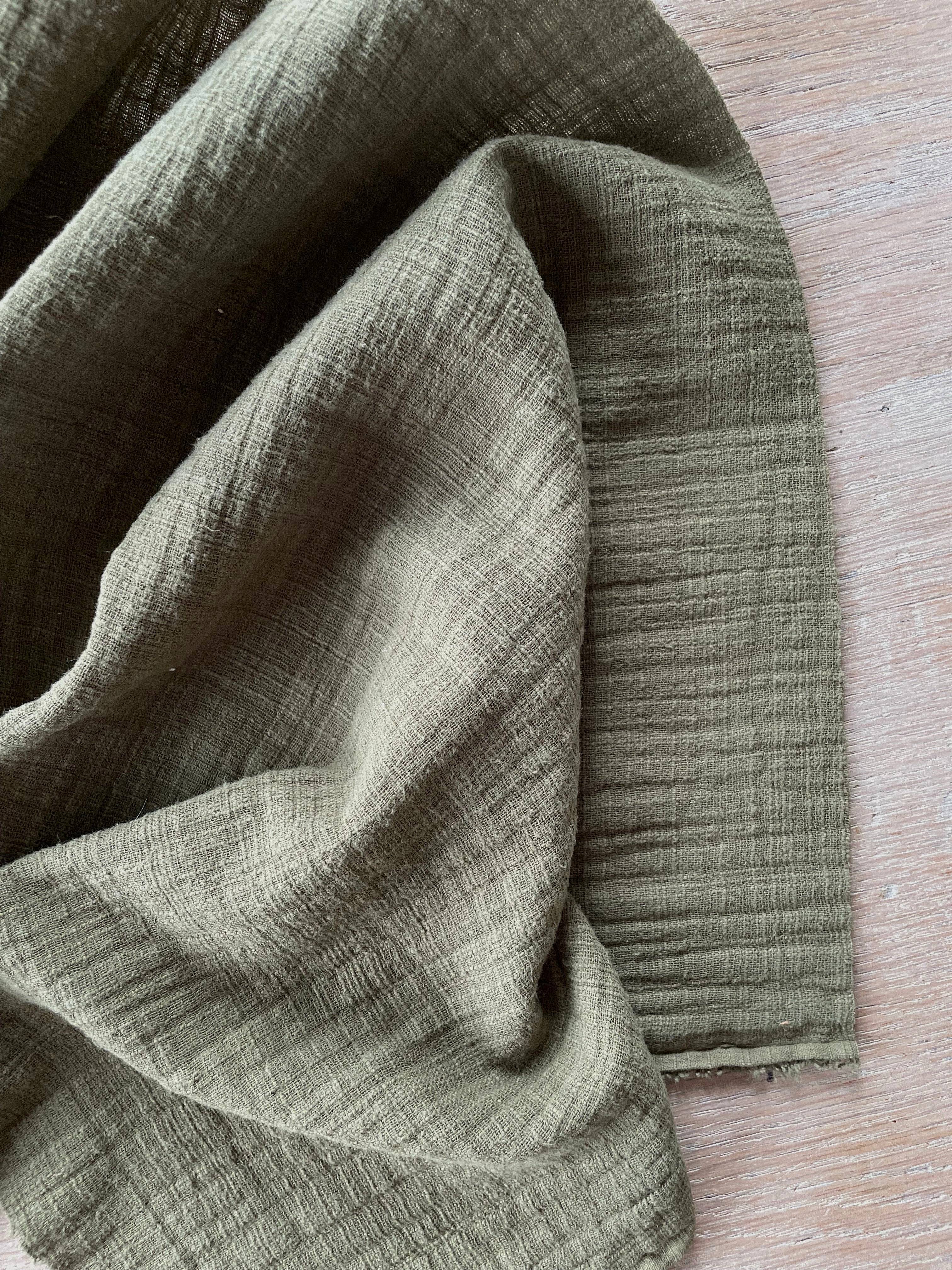 Toile flammée - Kos - Vert olive