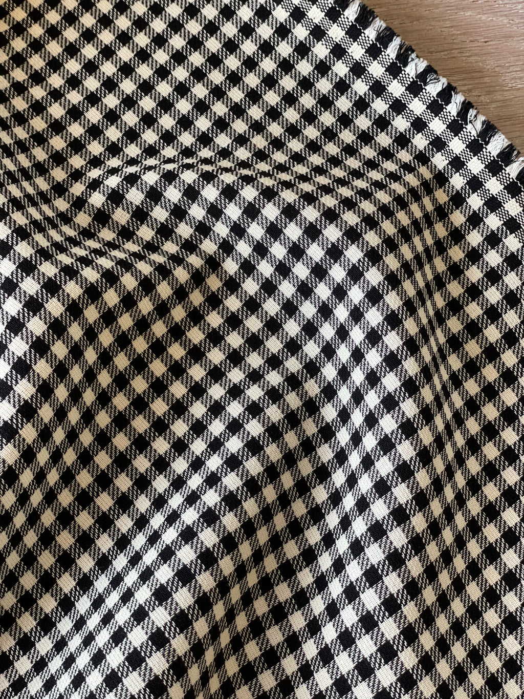 Toile épaisse vichy - Vasco - Noir & blanc