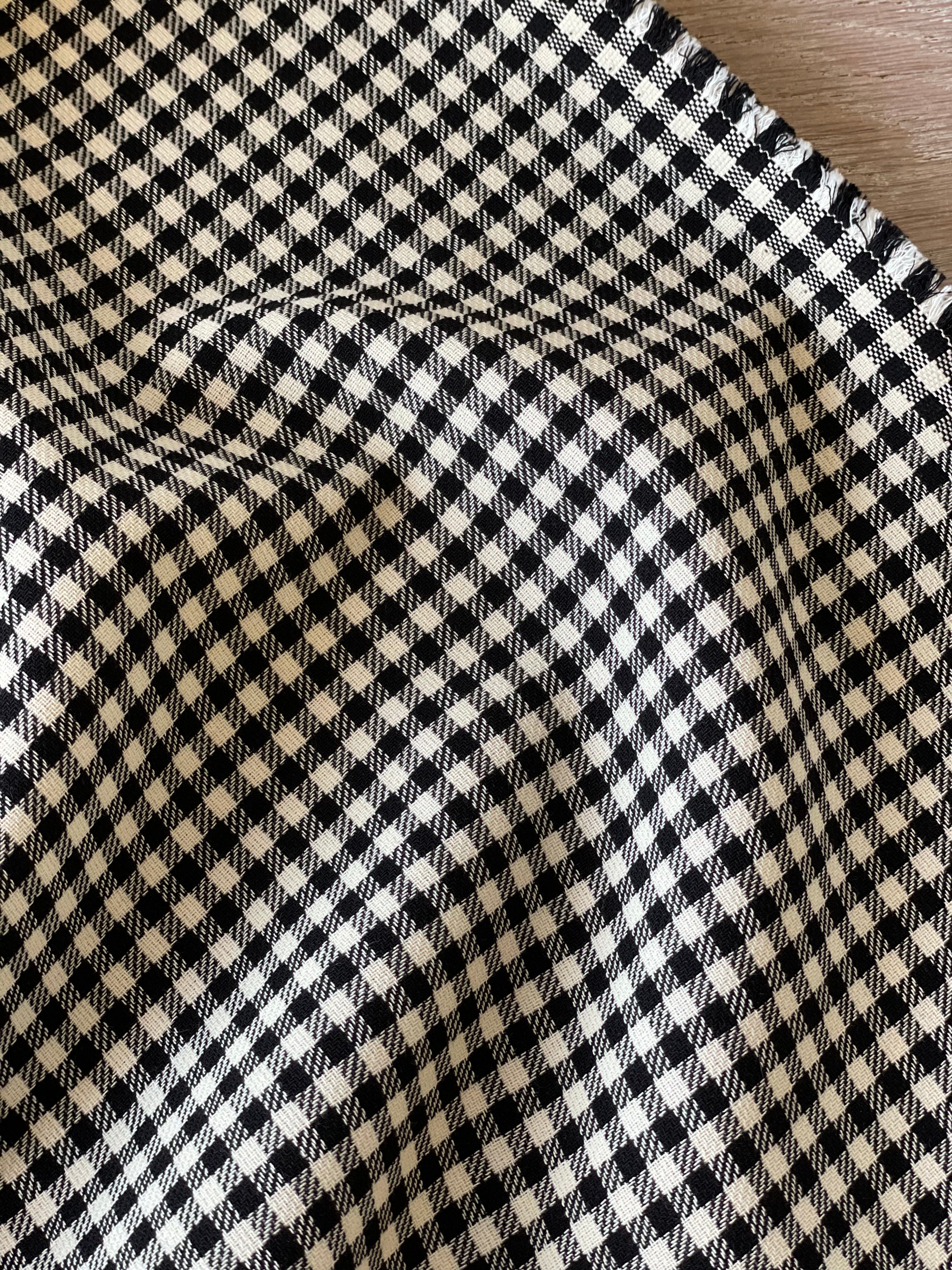Toile épaisse vichy - Vasco - Noir & blanc