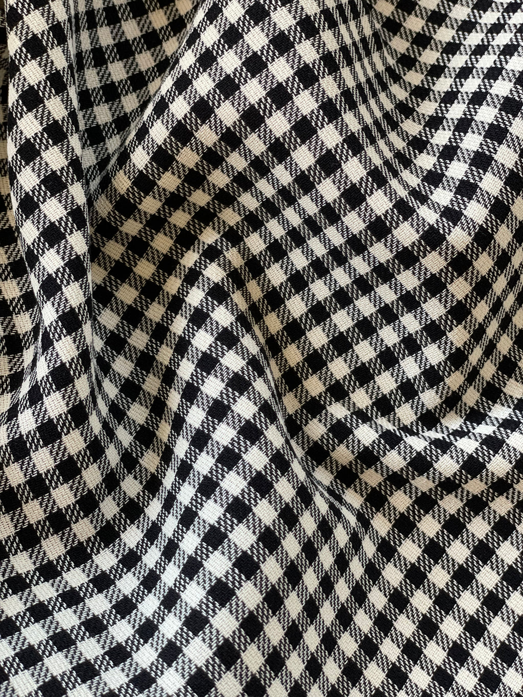 Toile épaisse vichy - Vasco - Noir & blanc