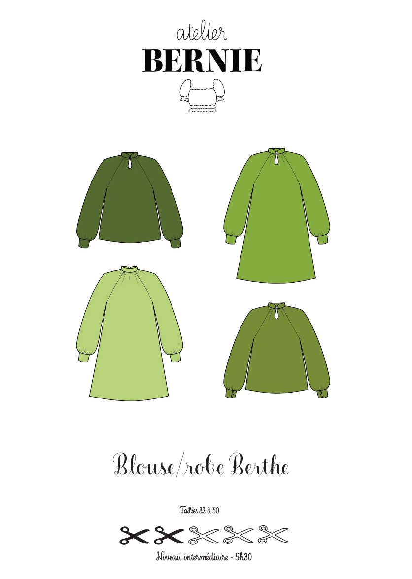 Patron PDF - Blouse ou robe Berthe - Atelier Bernie