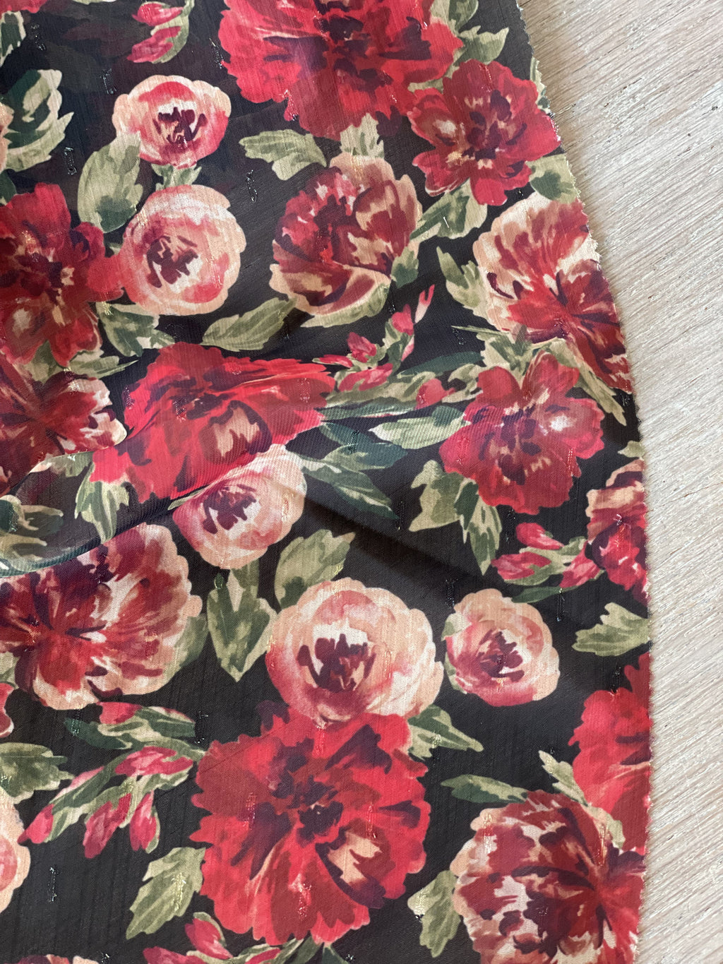 Voile Lurex Plumetis  - Imprimé Paula