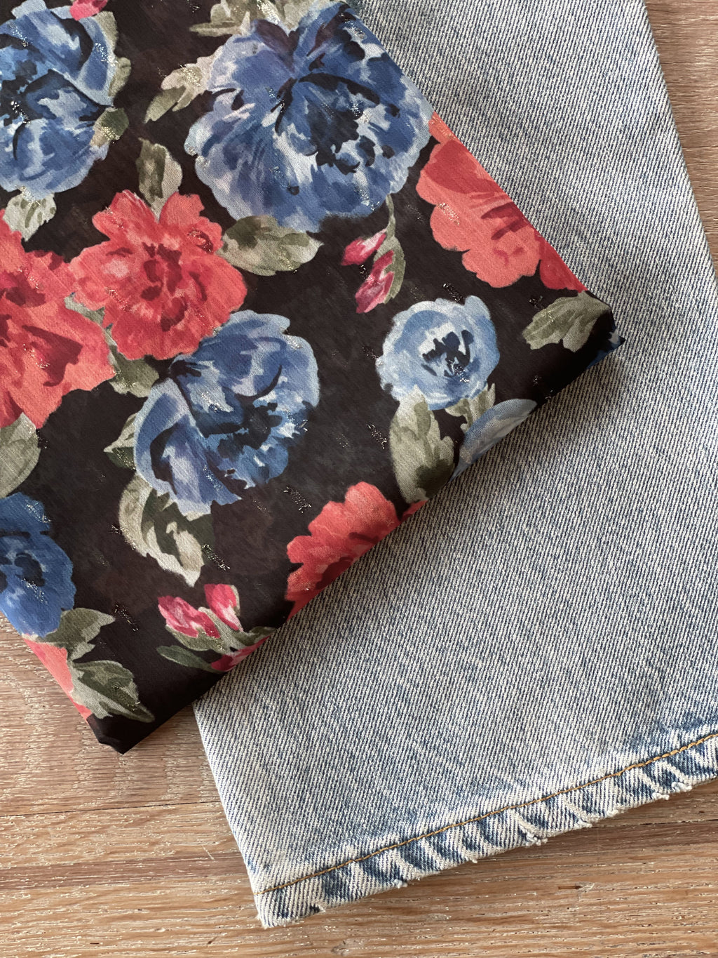 Voile Lurex Plumetis - Imprimé Paulette