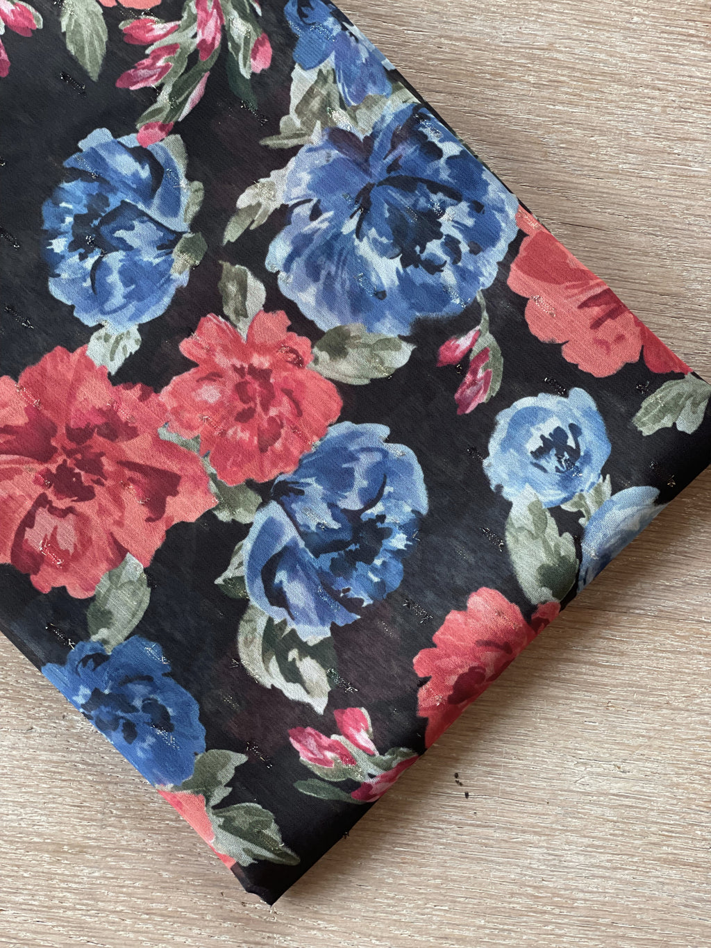 Voile Lurex Plumetis - Imprimé Paulette