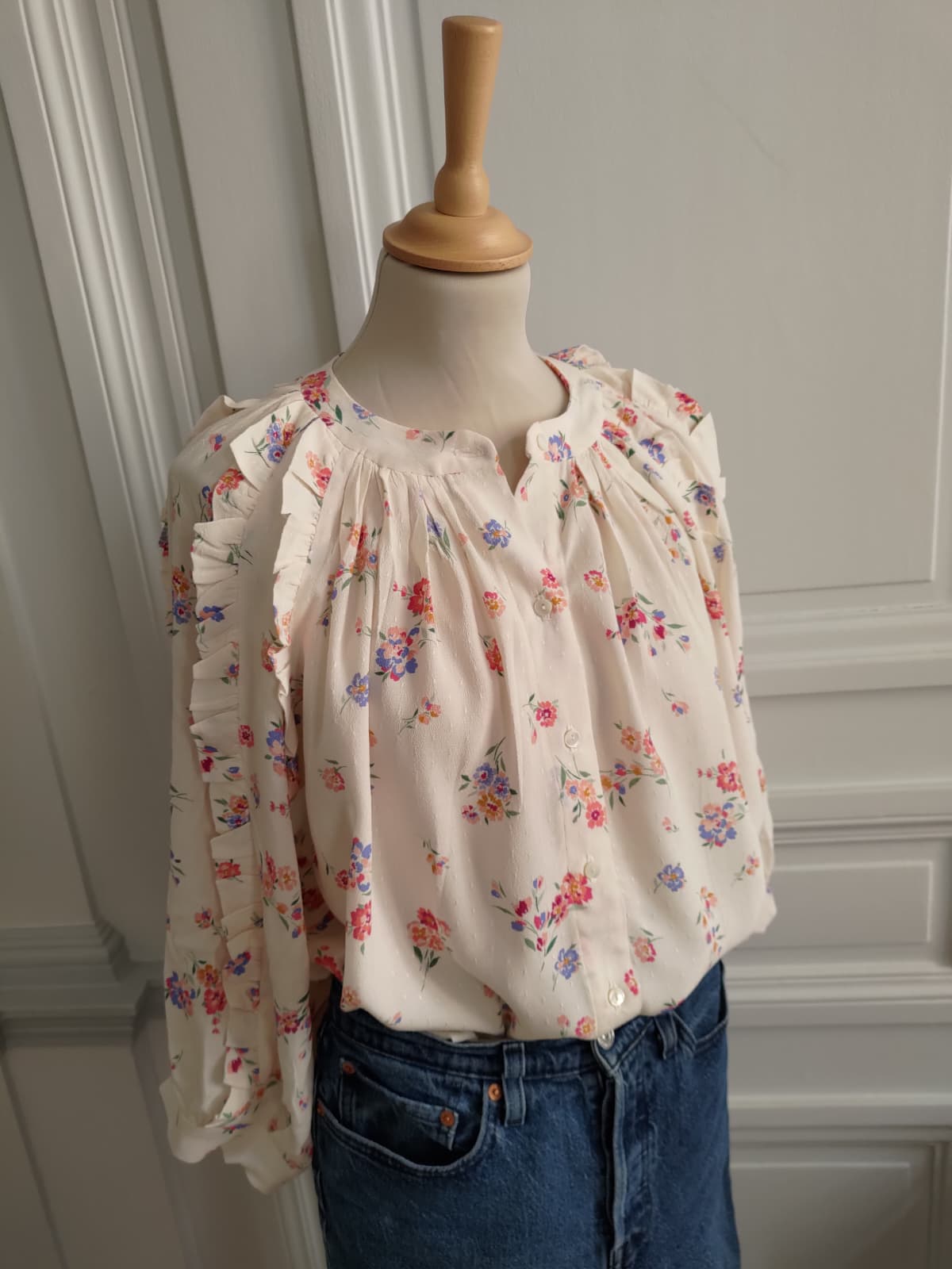 Crêpe plumetis de Viscose - Imprimé Lila