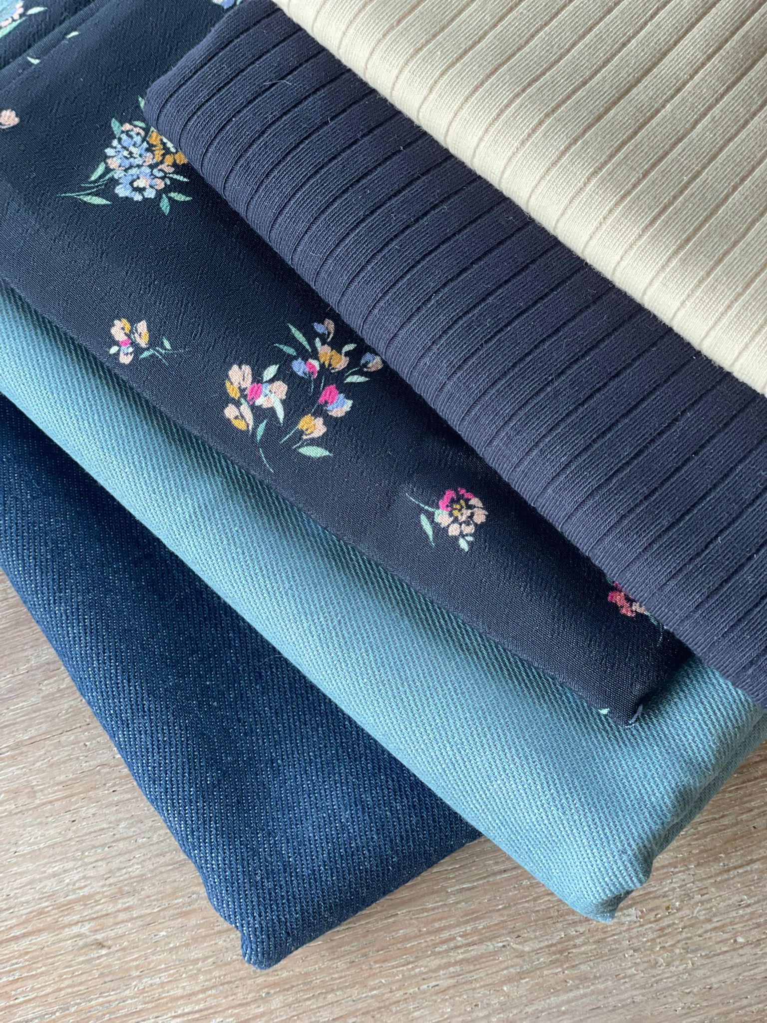 Jersey à côtes - Colette - Marine