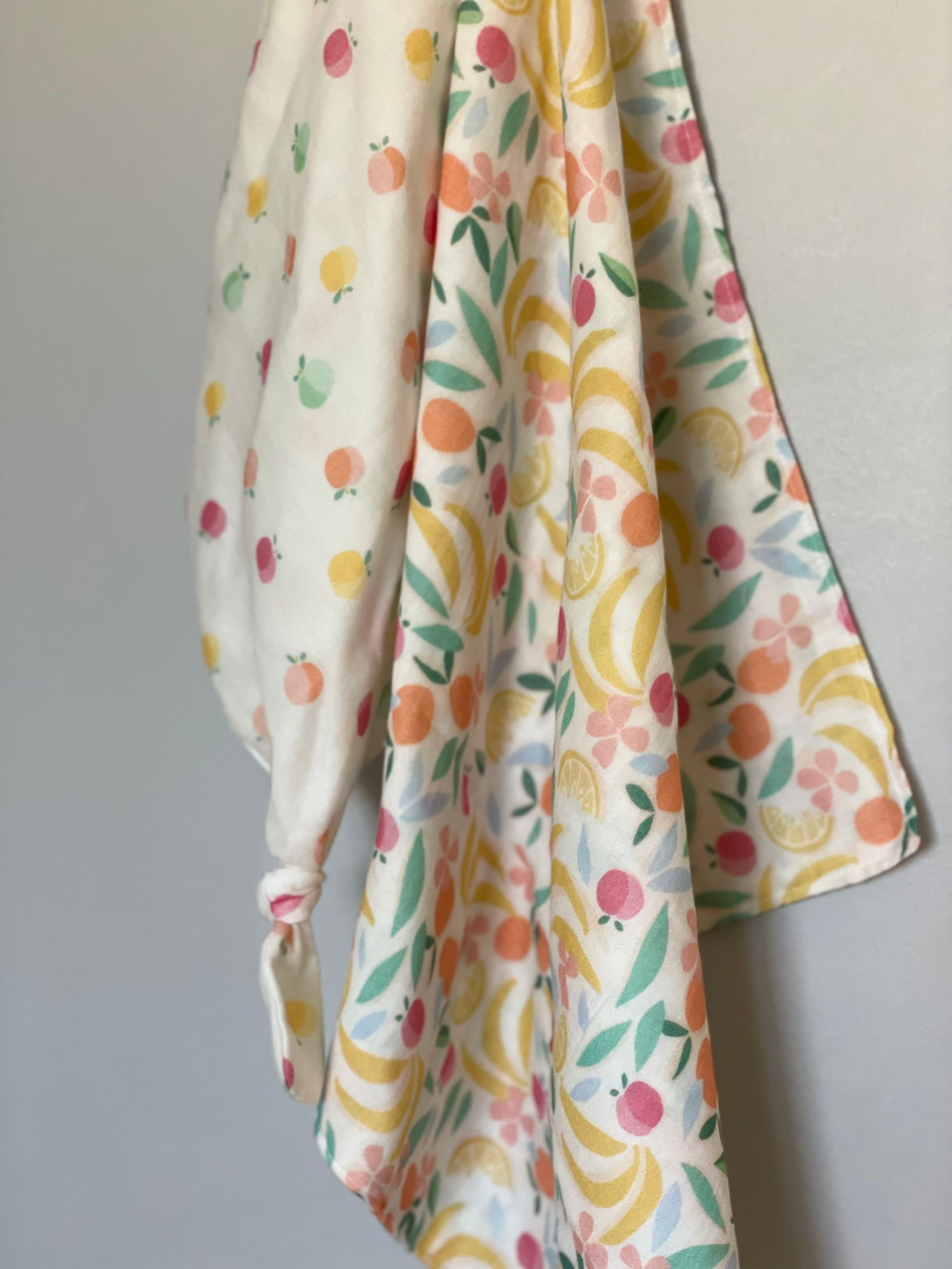 Organic cotton gauze - Plum print