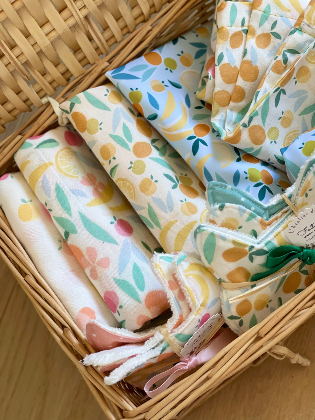 Organic Cotton Gauze - Citrus Print (Coupons)