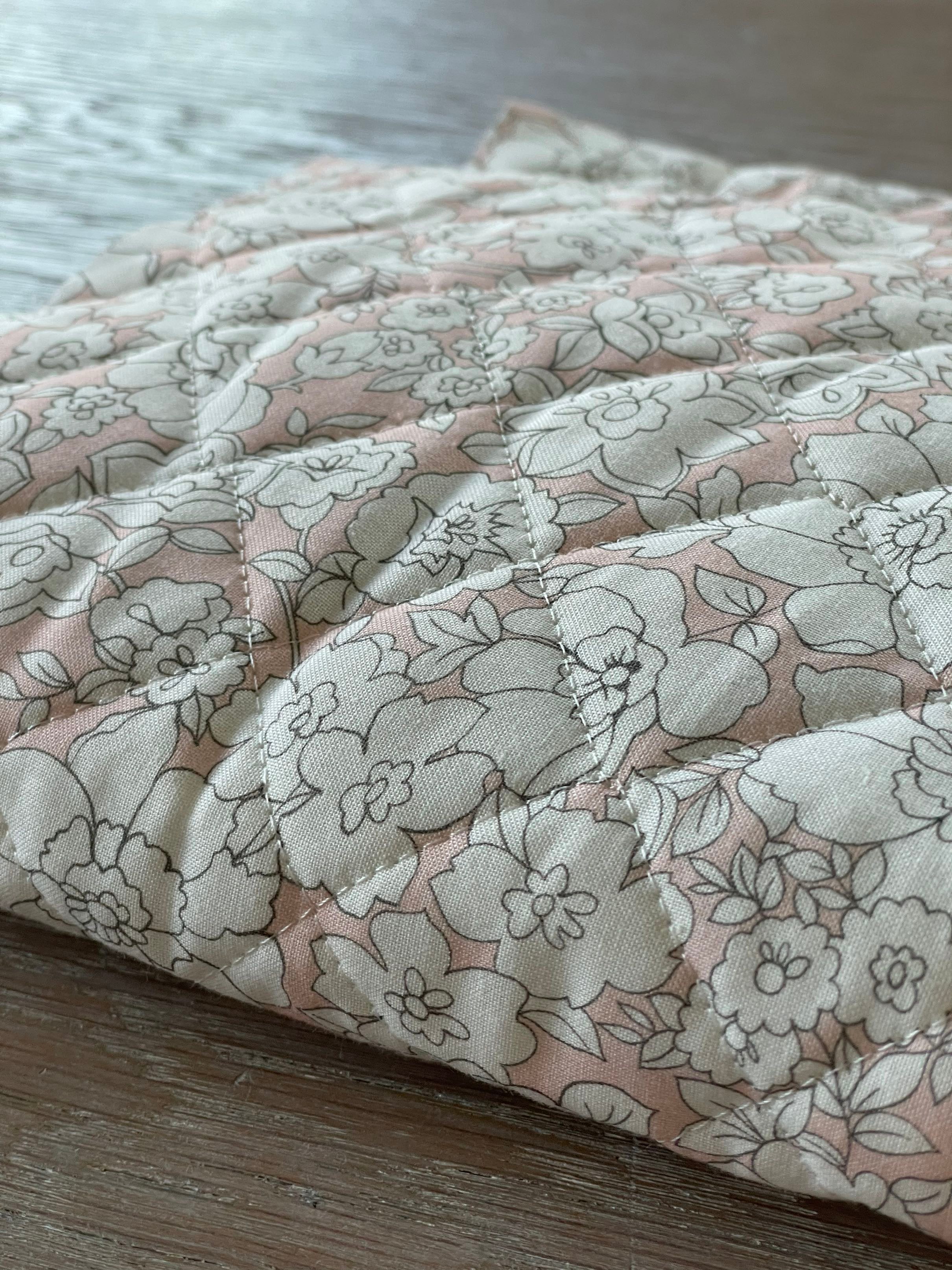 Organic cotton quilted - Garance print - Soft pink