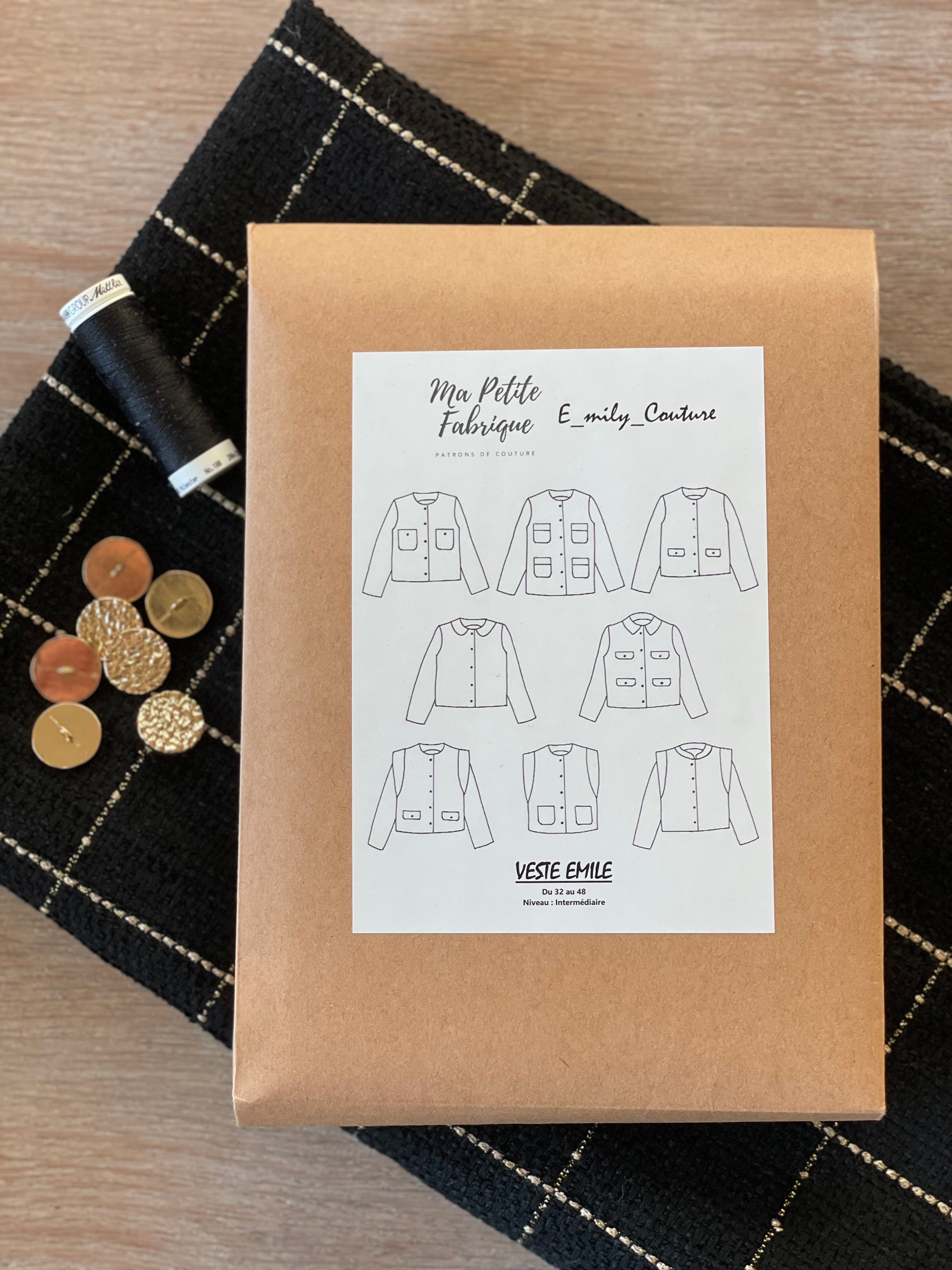 Ensemble à coudre Veste Emile en Jacquard Quadro