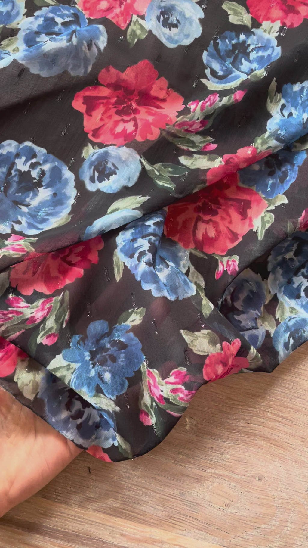 Voile Lurex Plumetis - Imprimé Paulette