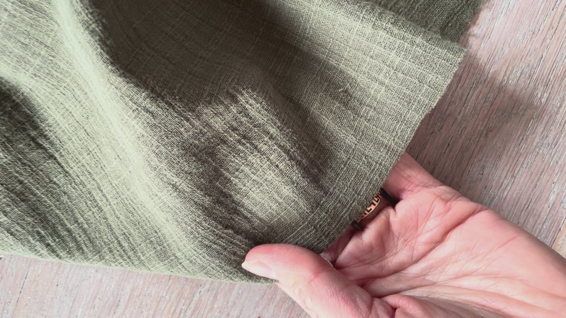 Toile flammée - Kos - Vert olive