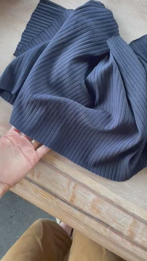 Jersey à côtes - Colette - Marine