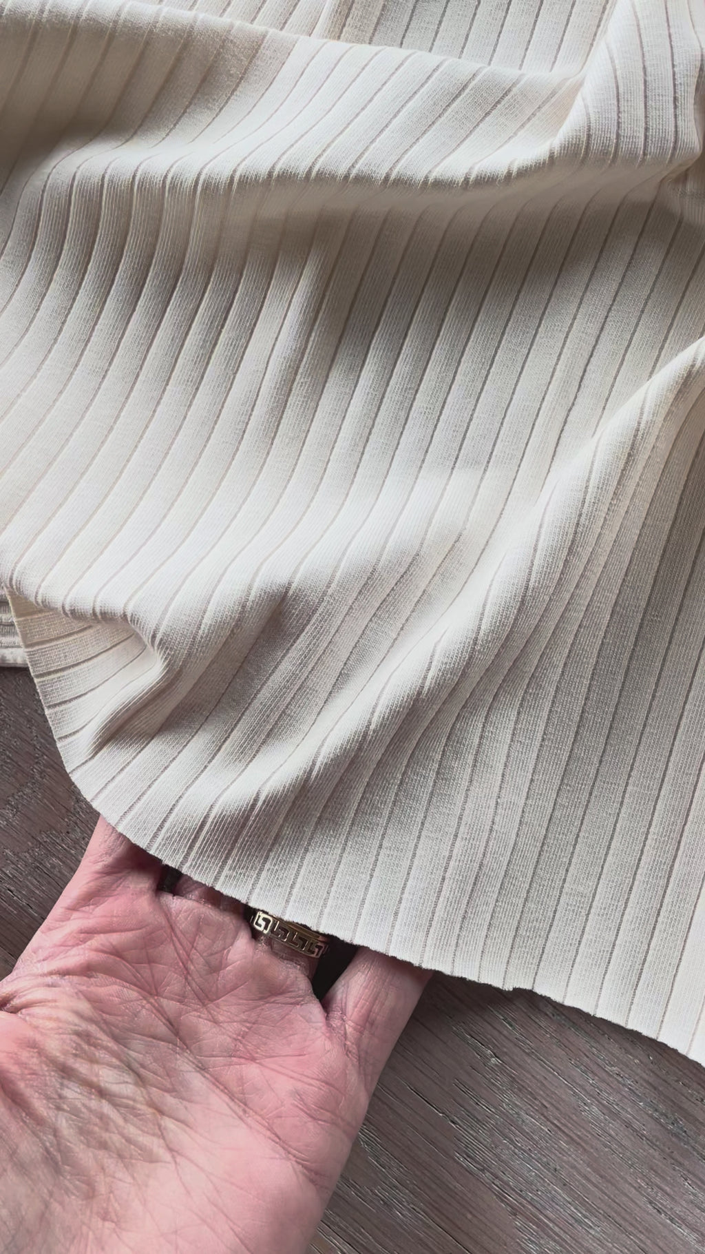 Jersey à côtes - Colette - Ivoire