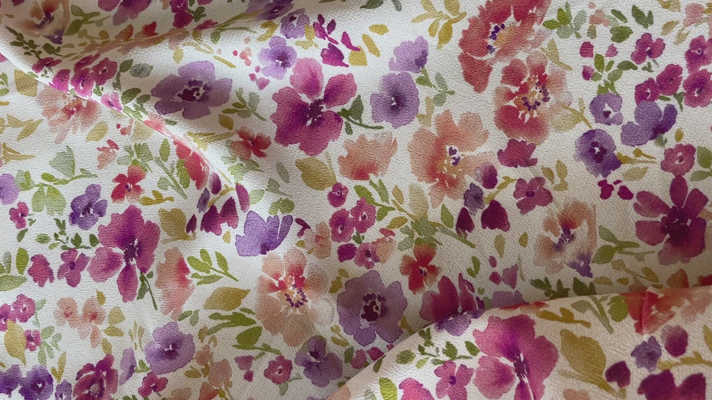 Crêpe marocain de Viscose Ecovero - Imprimé Felicità