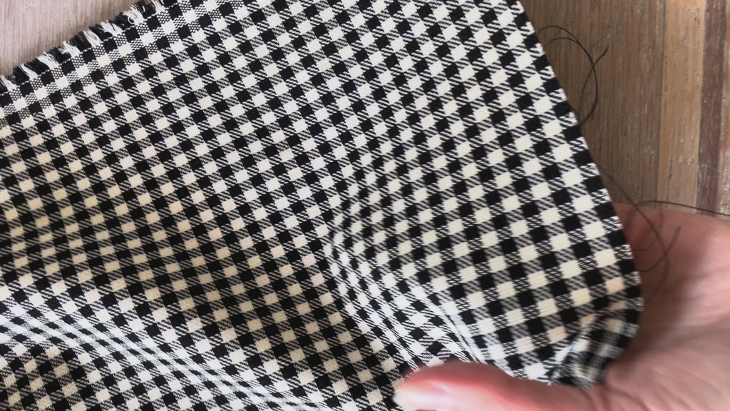 Toile épaisse vichy - Vasco - Noir & blanc