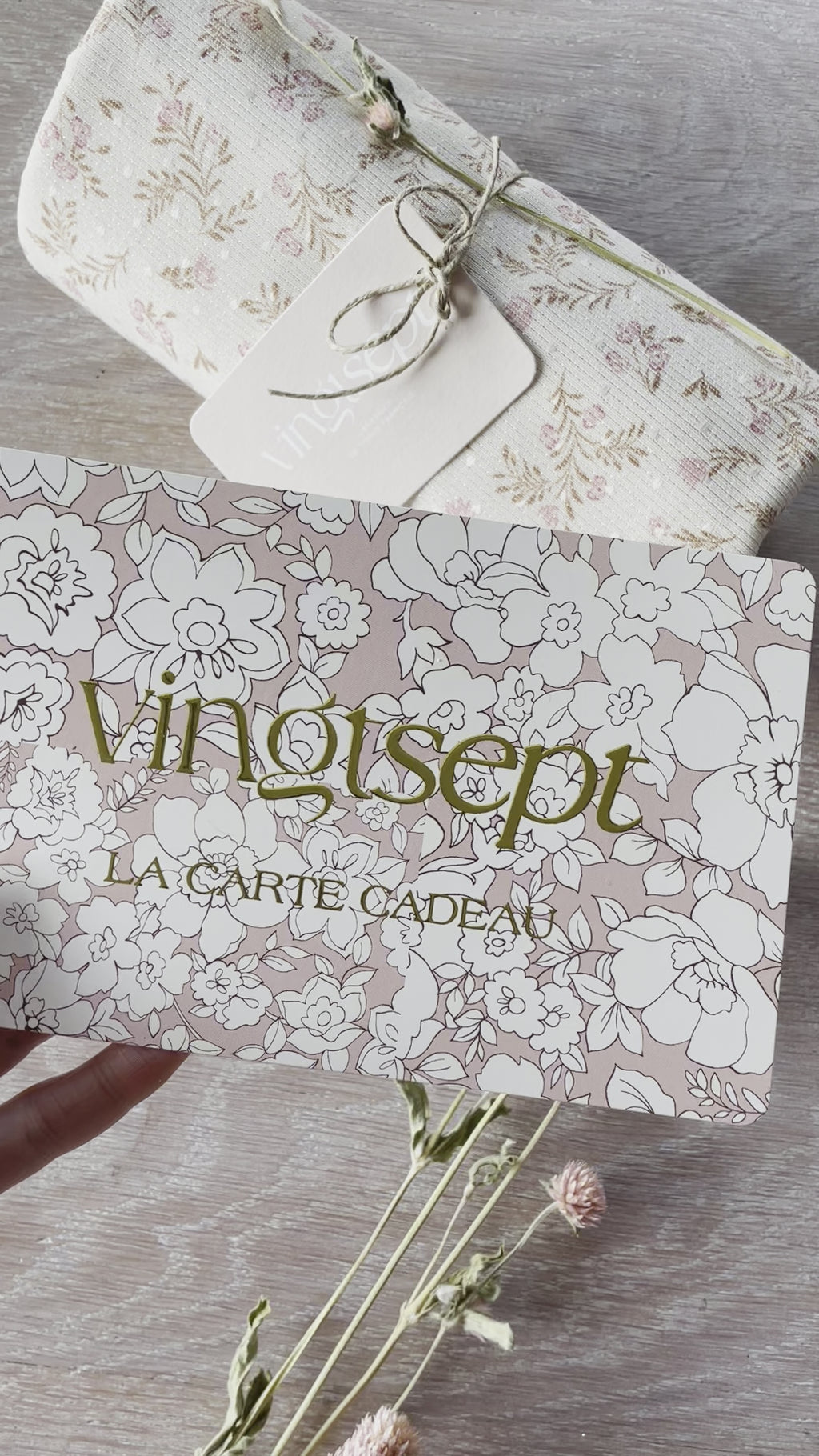 Carte cadeau à recevoir