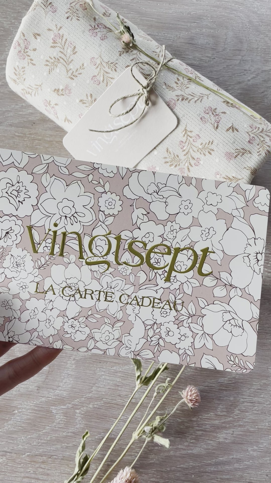 Carte cadeau à recevoir