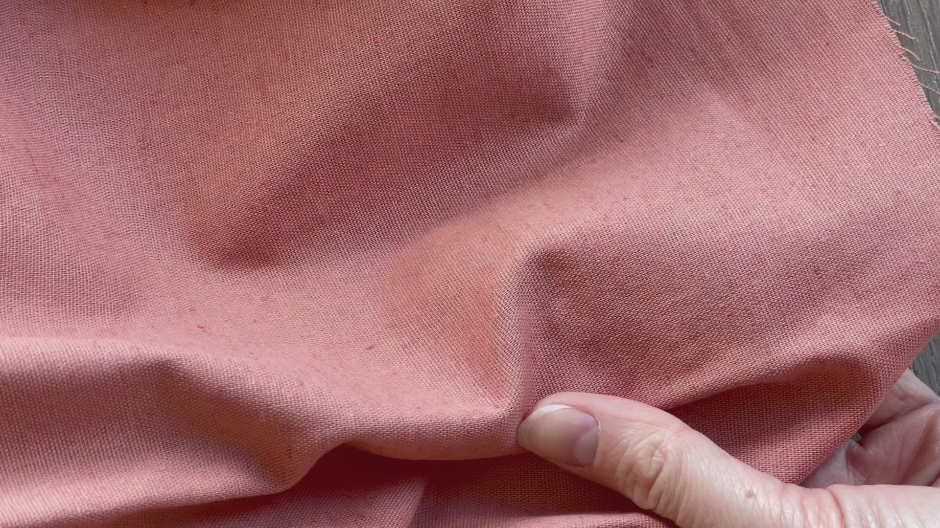 Raw cotton linen canvas - Plain - Terracotta