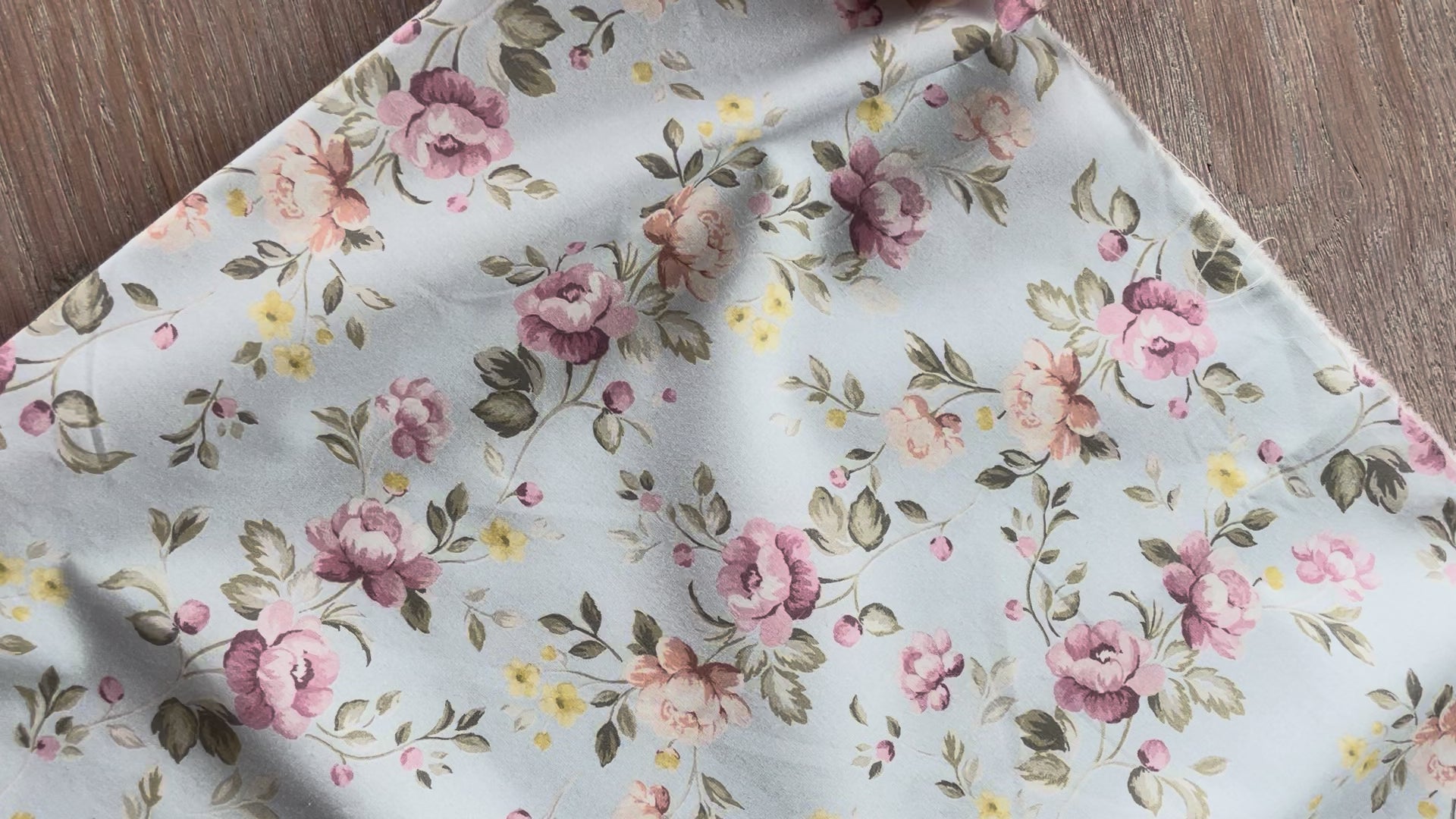 Douce popeline de coton - Imprimé Antoinette - Glacier