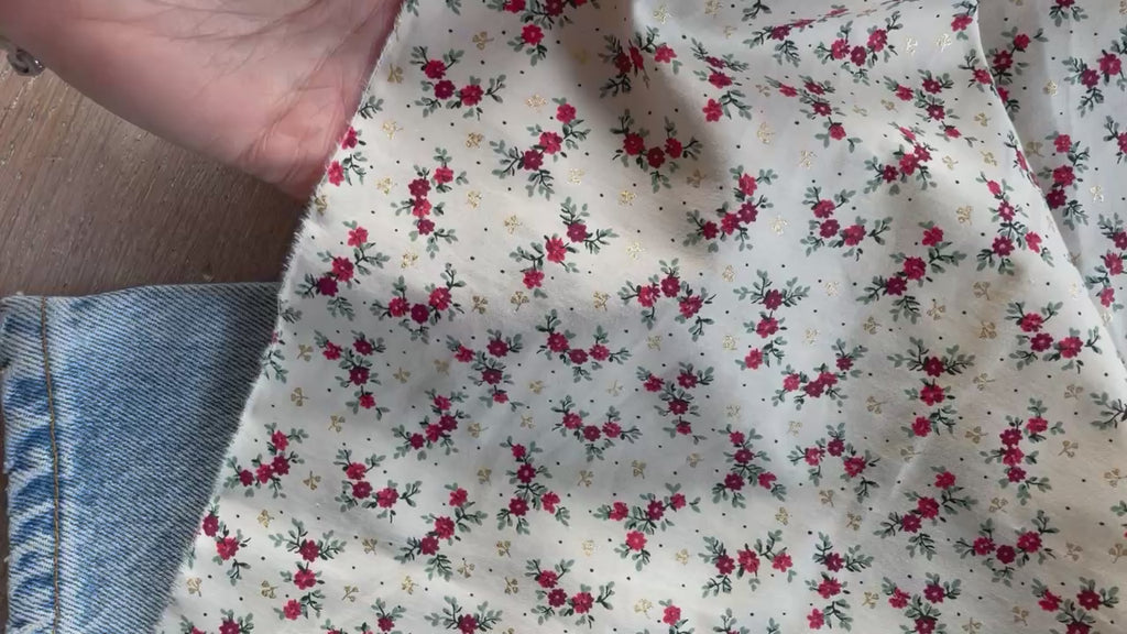 Satin de coton lourd - Imprimé Léora