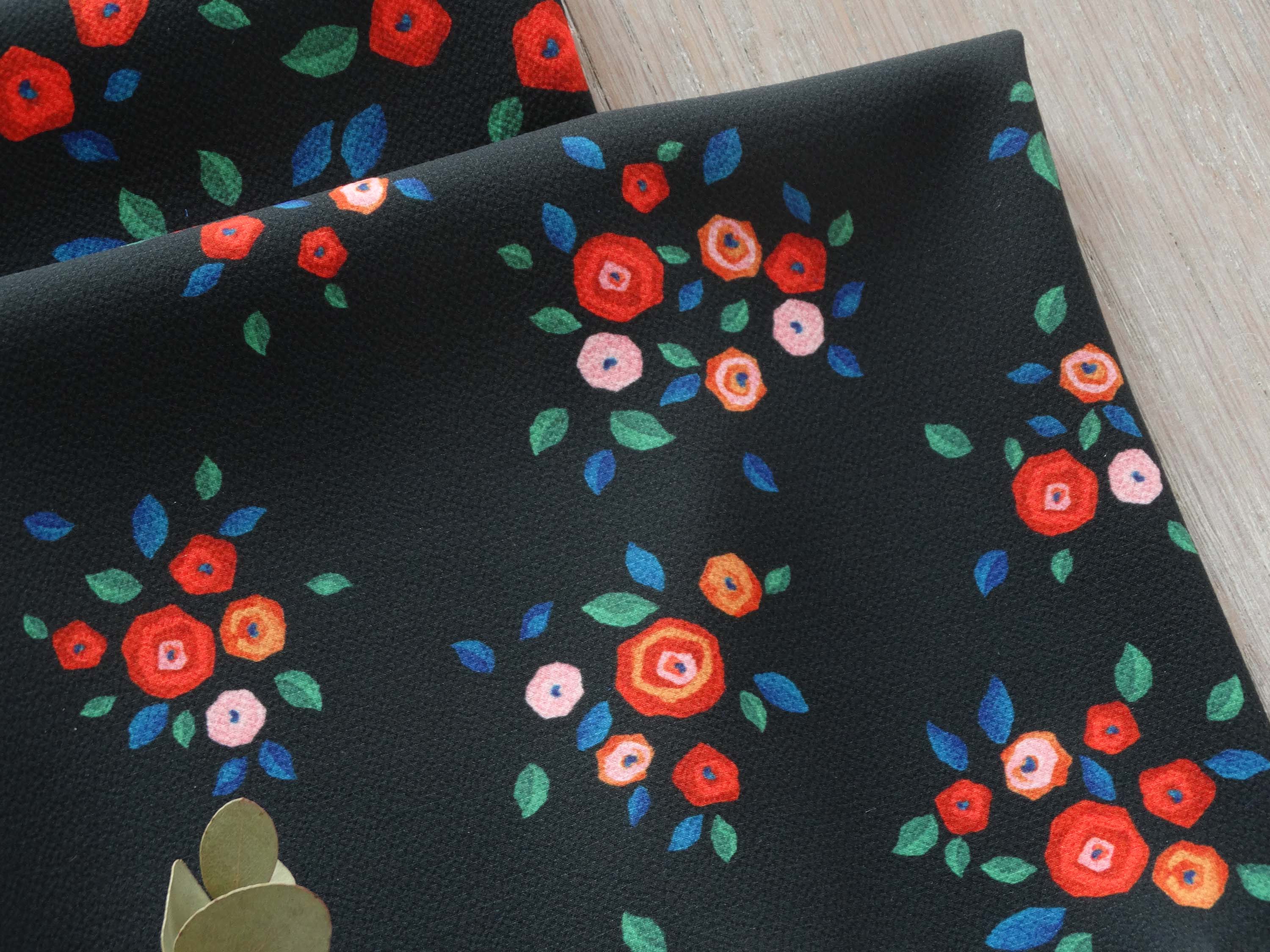 Crepe fabric - Délice print - Multico (Coupon)