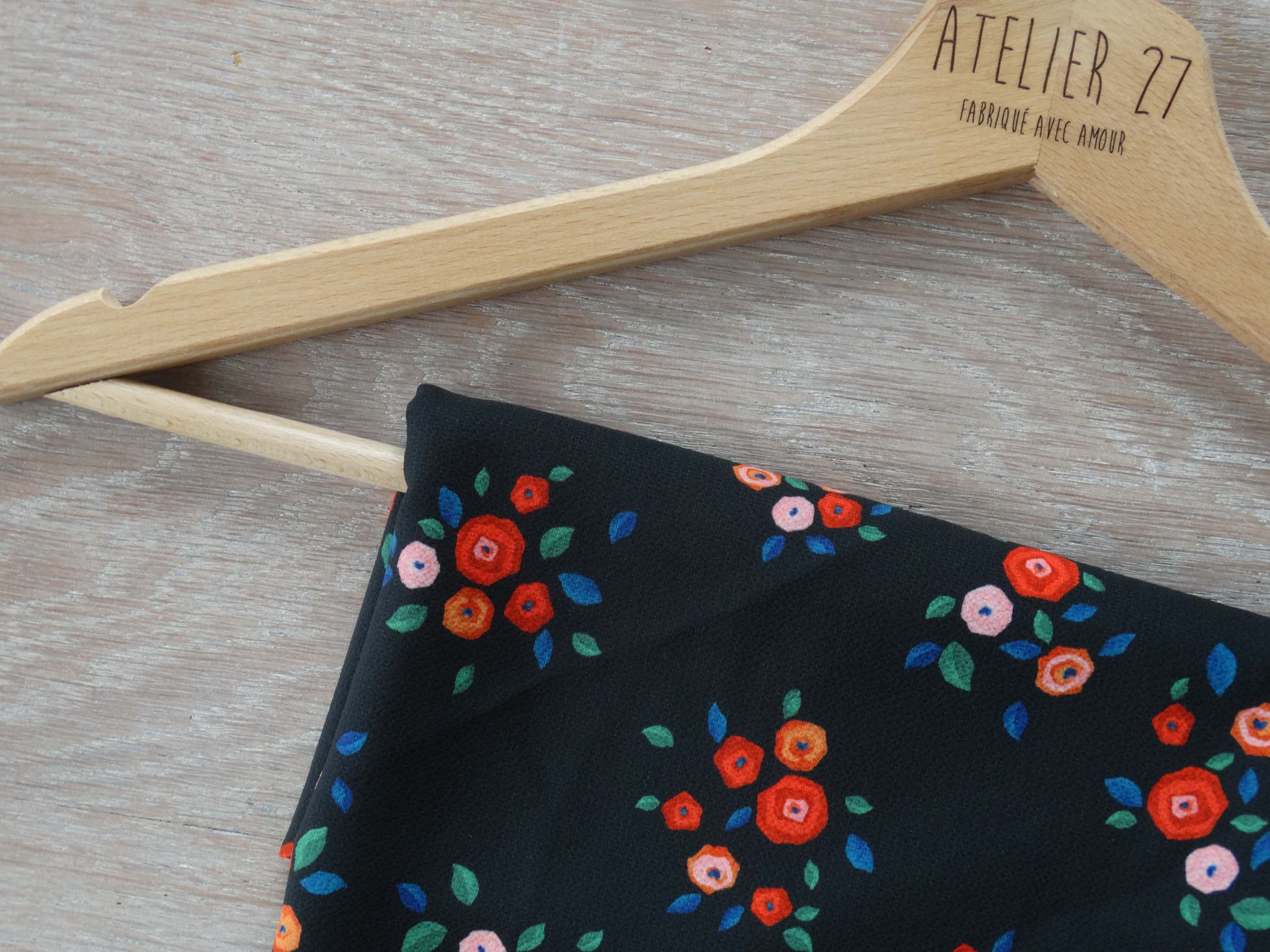 Crepe fabric - Délice print - Multico (Coupon)