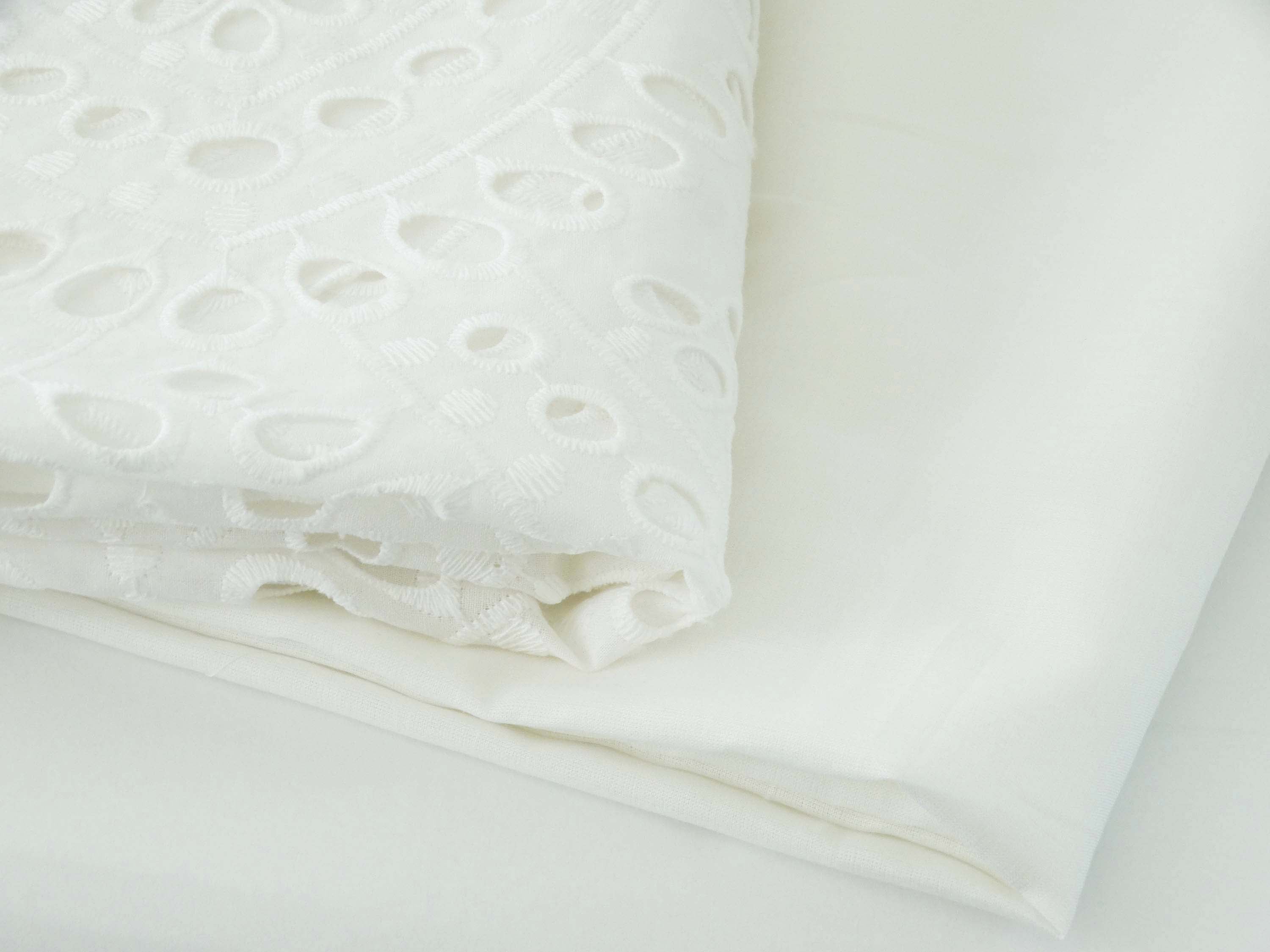 Capsule Petites Choses x Atelier 27 - Tissu voile de coton light - Blanc