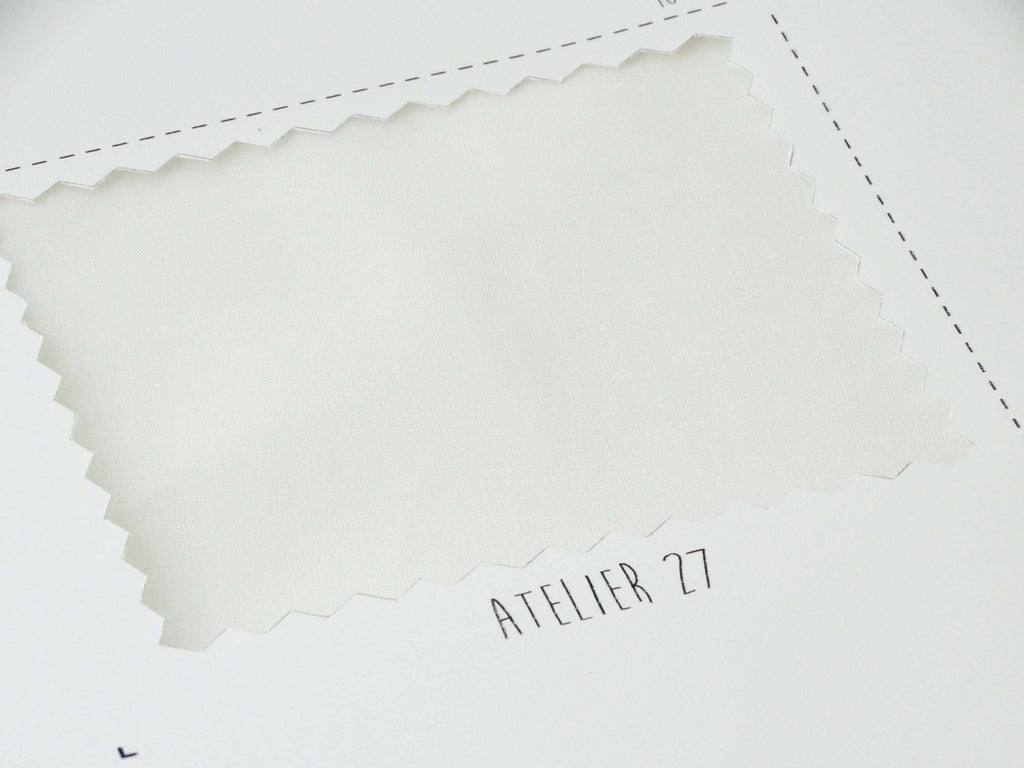 Capsule Petites Choses x Atelier 27 - Tissu voile de coton light - Blanc