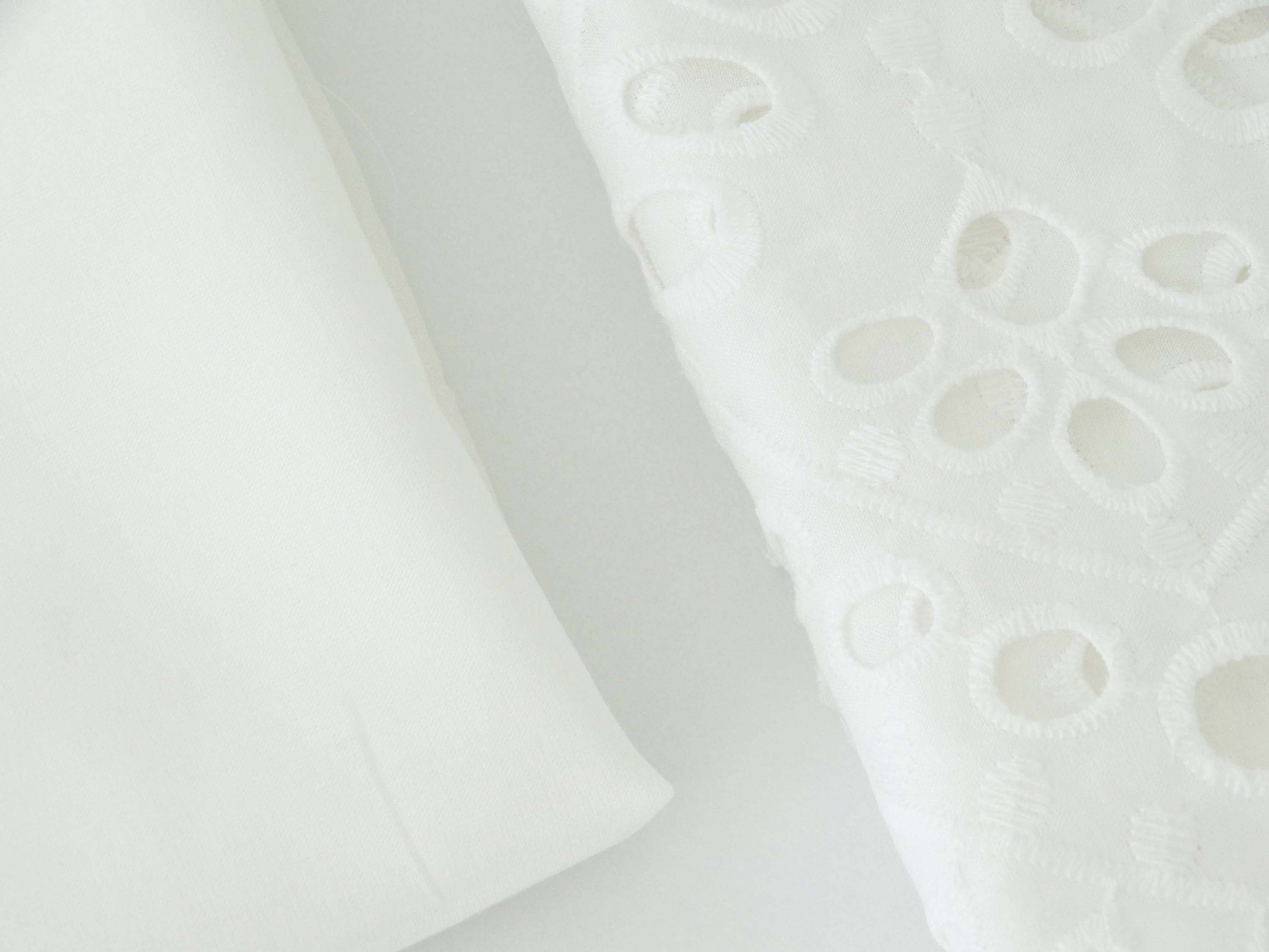 Capsule Petites Choses x Atelier 27 - Tissu voile de coton light - Blanc
