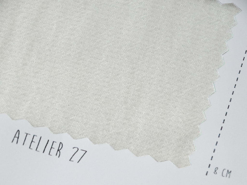 Voile crépon lurex transparent - ivoire (Coupons)