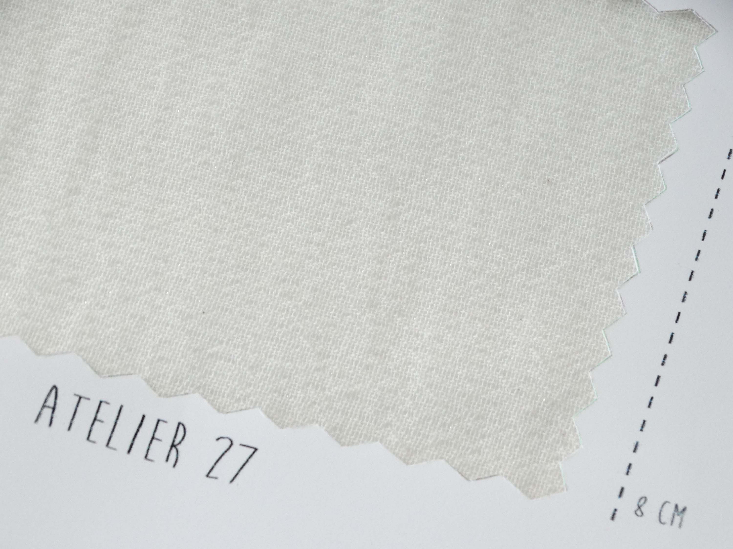 Voile crépon lurex transparent - ivoire (Coupons)