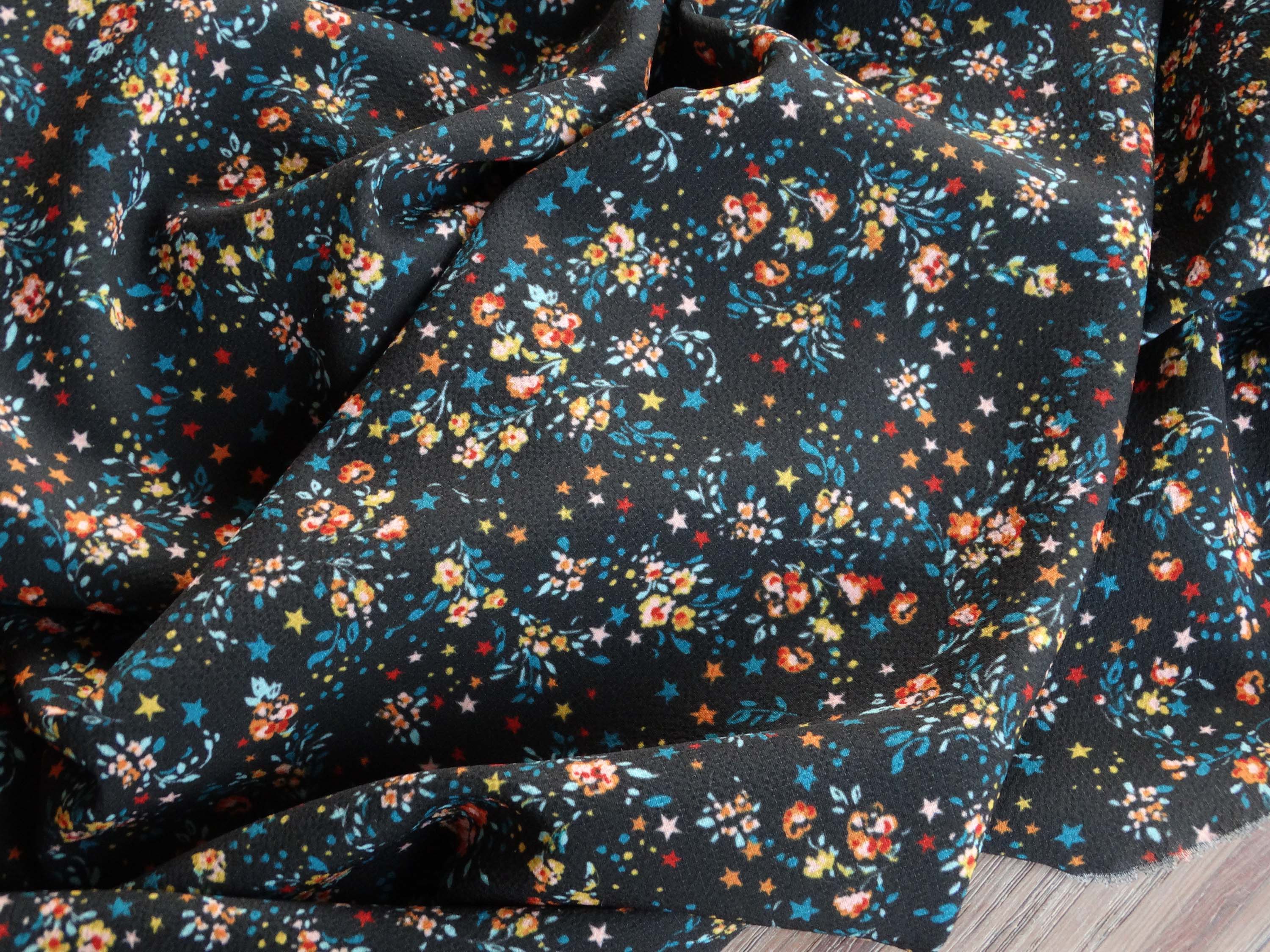 Tissu crêpe - Imprimé Winter Forest (coupons)
