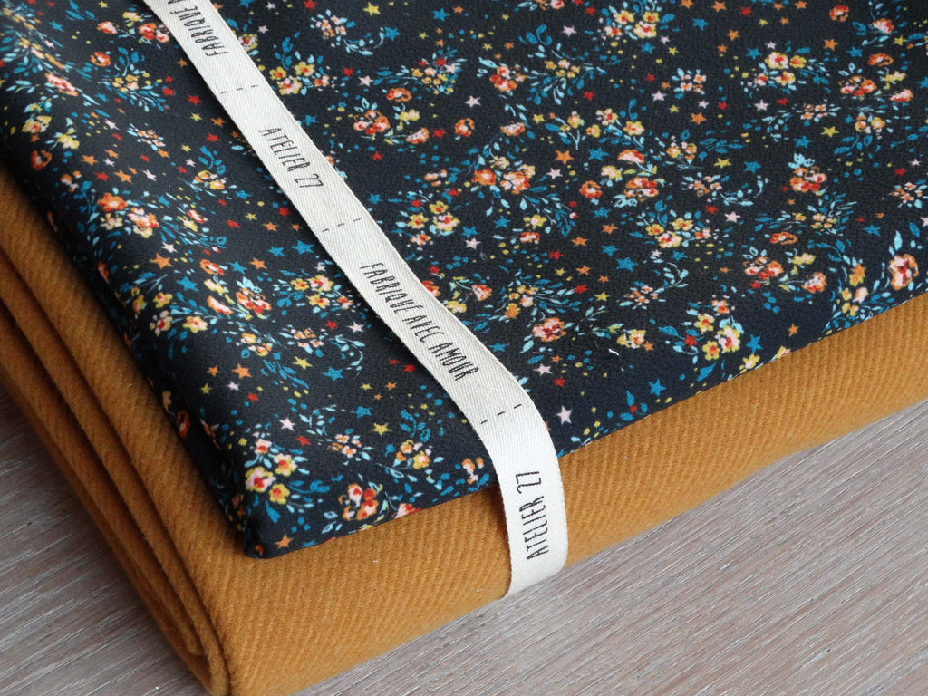 Tissu crêpe - Imprimé Winter Forest (coupons)