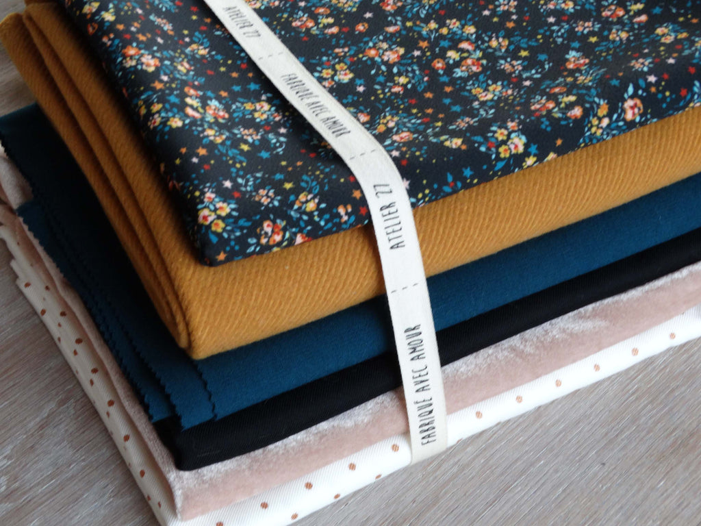 Tissu crêpe - Imprimé Winter Forest (coupons)