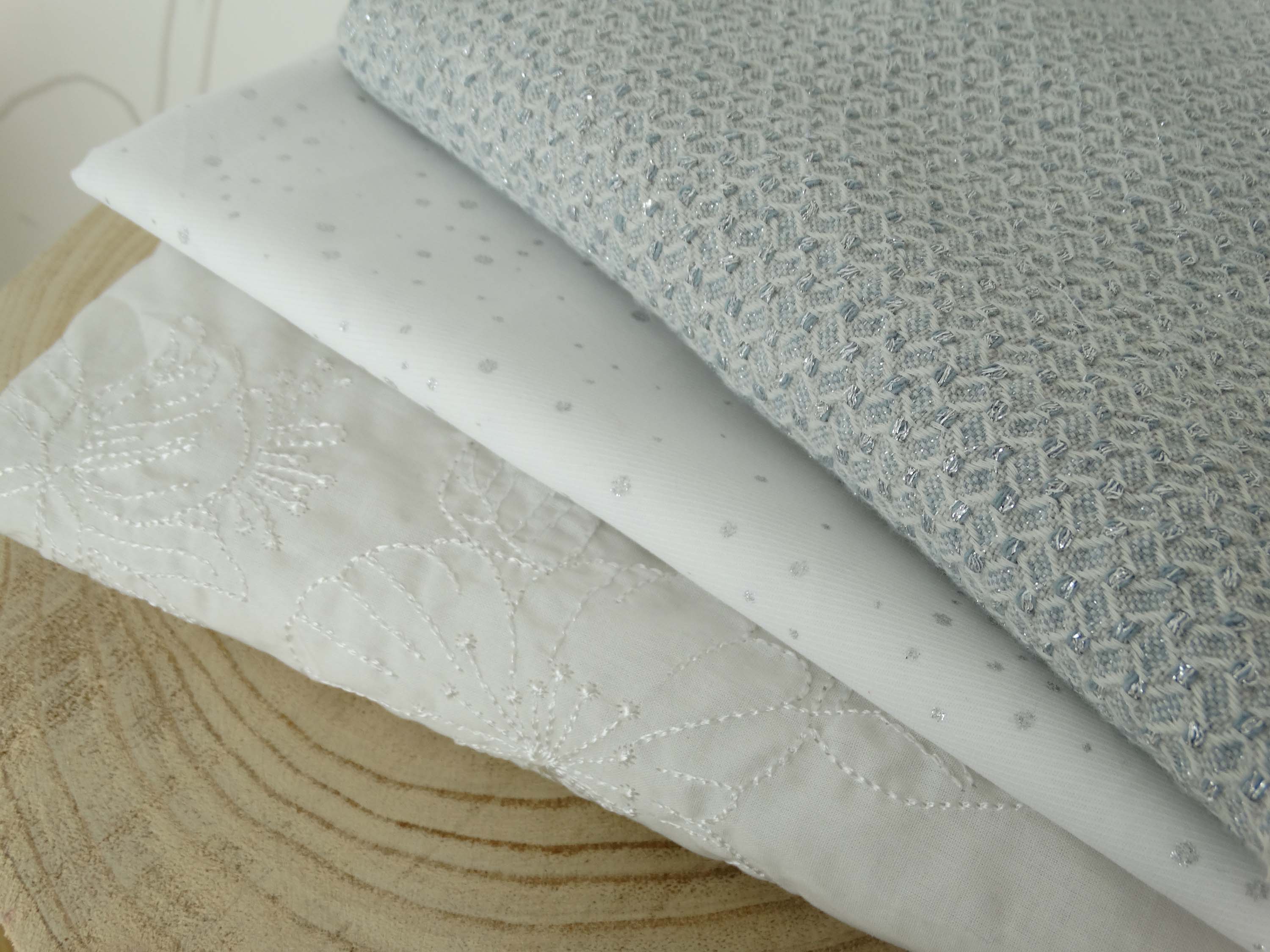 Broderie -  Fleurs perlées (Coupon)