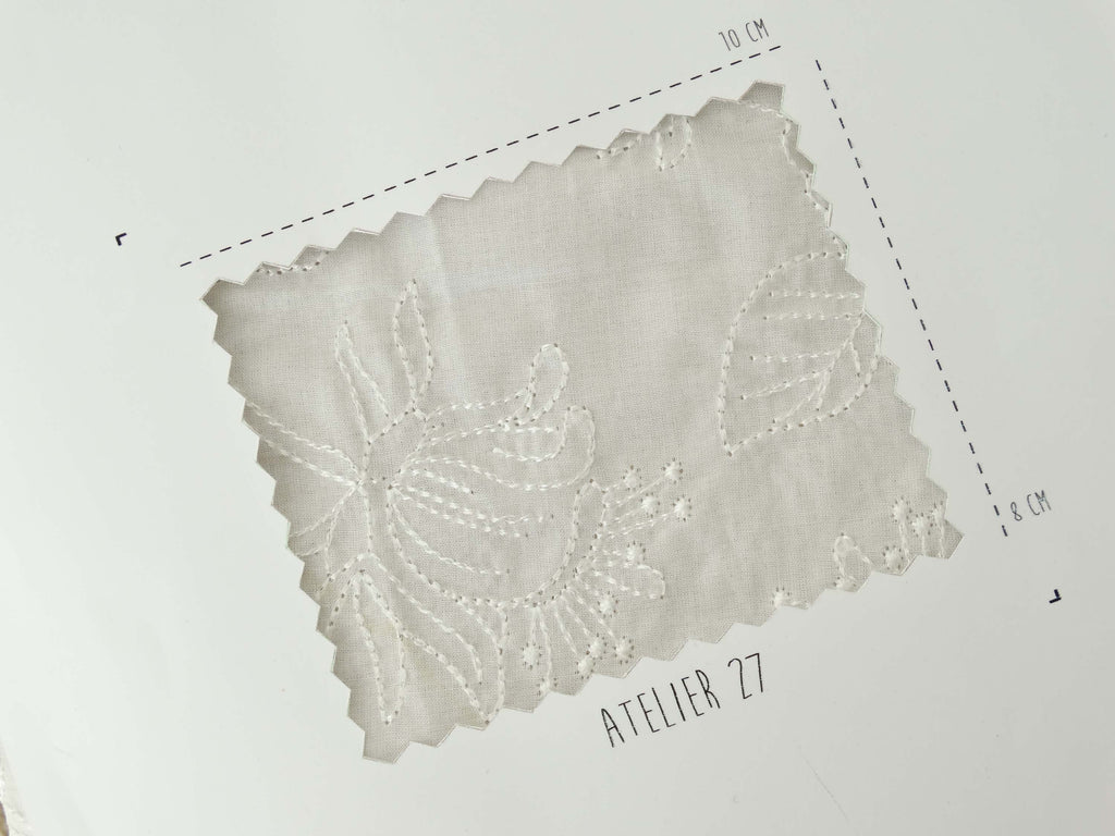 Broderie -  Fleurs perlées (Coupon)