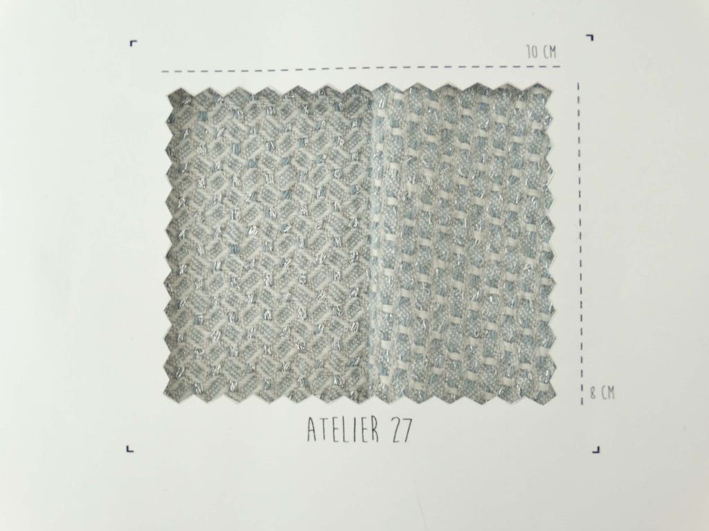 Jacquard brillant - Bleu bouilloire (Coupons)