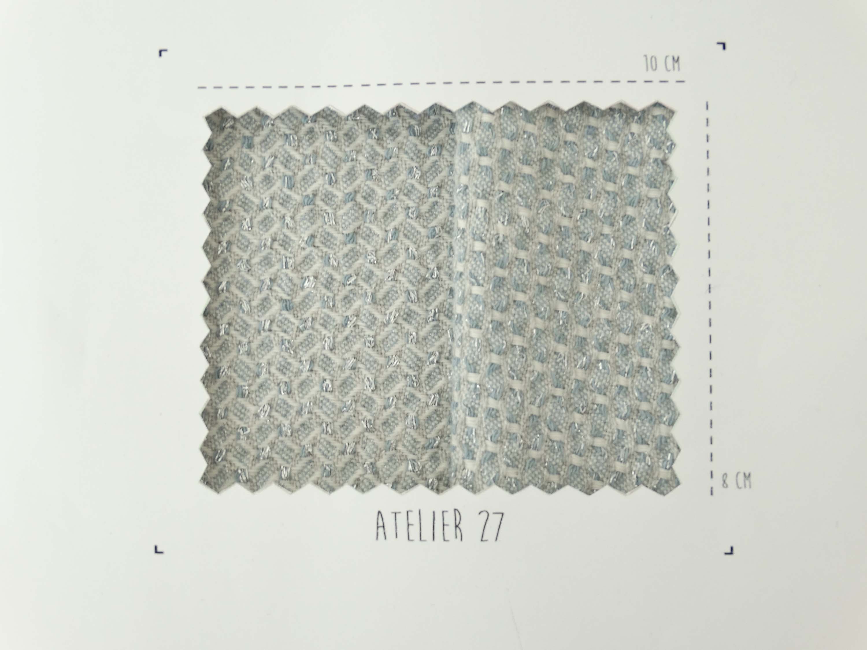 Jacquard brillant - Bleu bouilloire (Coupons)