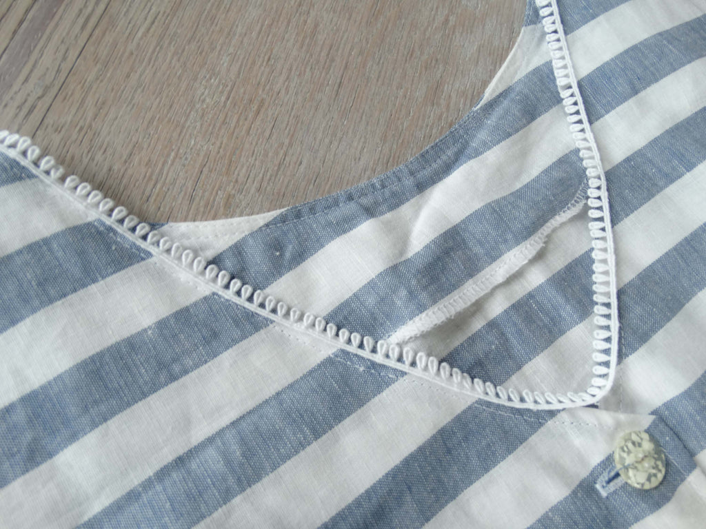 Ruban Guipure Goutte - Coton - Blanc