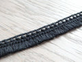 Pompom Guipure Ribbon - Cotton - Black