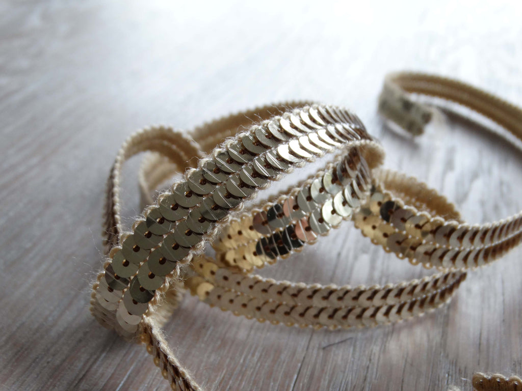 Sequin Ribbon - Gold 