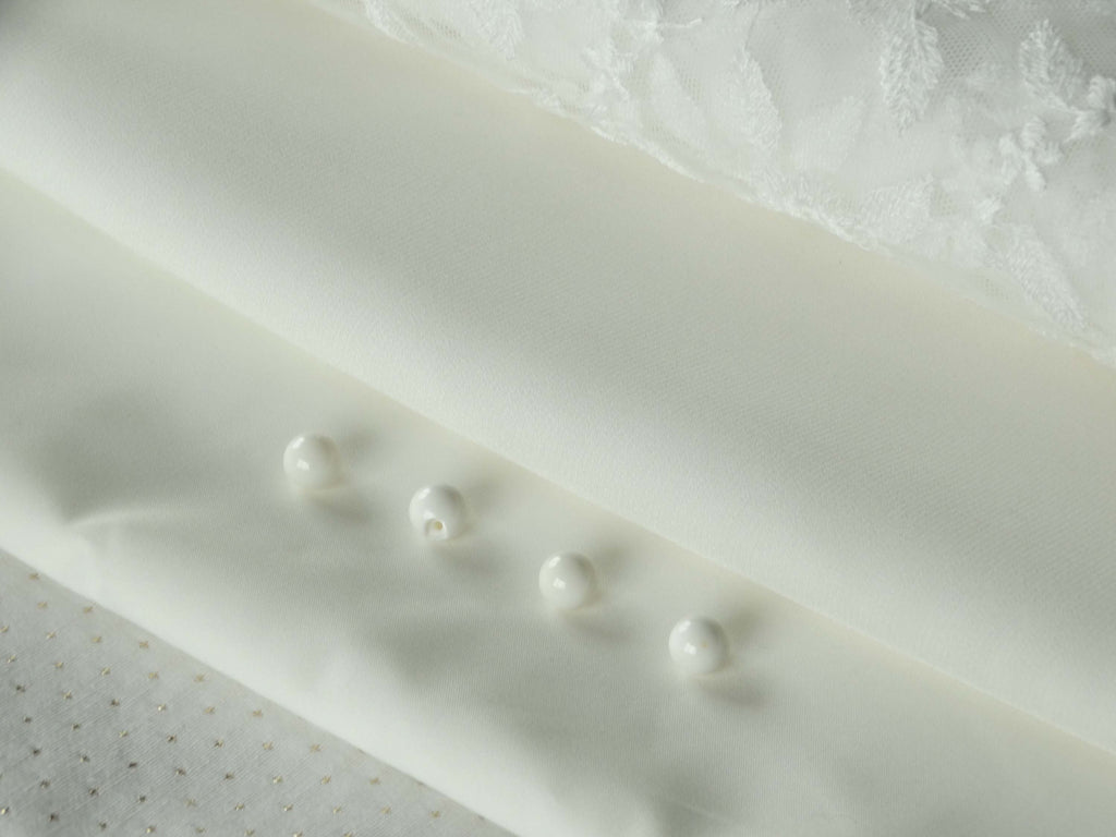Bouton à coudre - La perle - Blanc