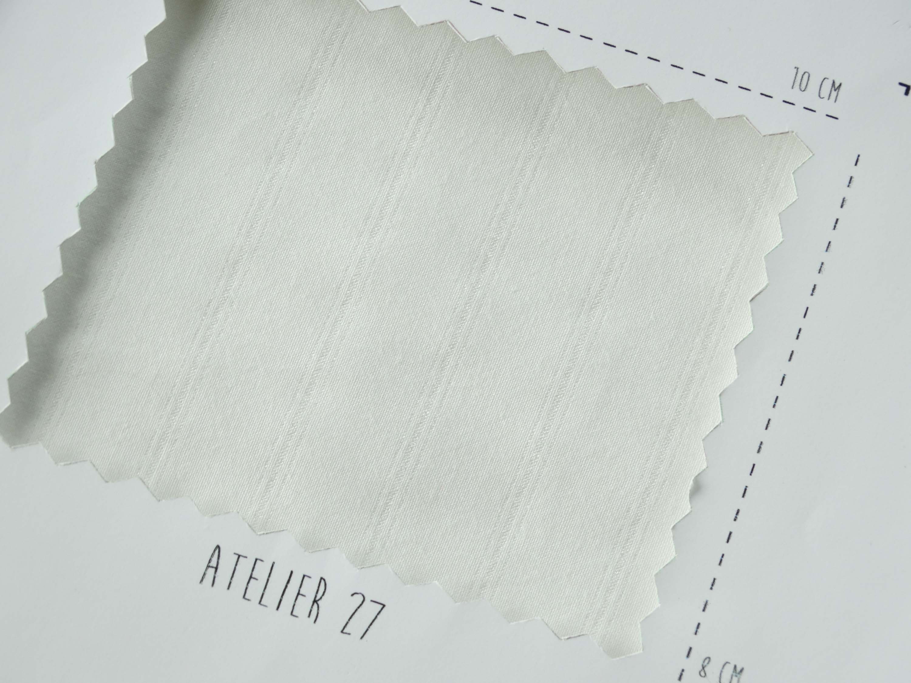 Toile coton - Marie - Ivoire & lurex blanc