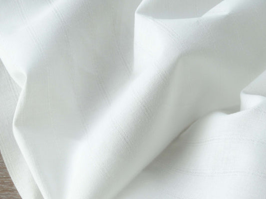Toile coton - Marie - Ivoire & lurex blanc